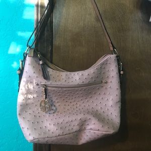 Pink ostrich Gianni Bini purse